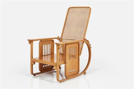 early 'sitzmachine' adjustable lounge chair by josef hoffmann